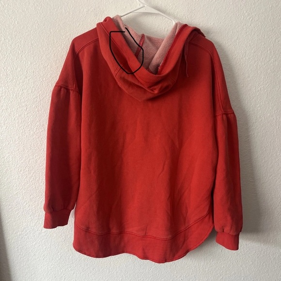 FREE PEOPLE FP MOVEMENT RED SPRINT TO THE FINISH ZIP UP HOODIE SWEATSHIRT SZ XS - Picture 7 of 8